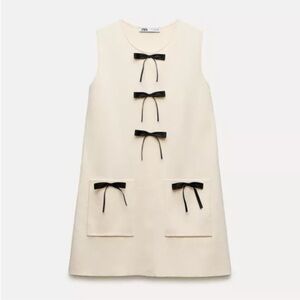 Zara knit dress with black bows